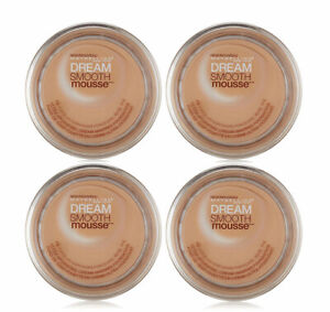 (lot of 4) Maybelline Dream Smooth Mousse Foundation, Porcelain Ivory
