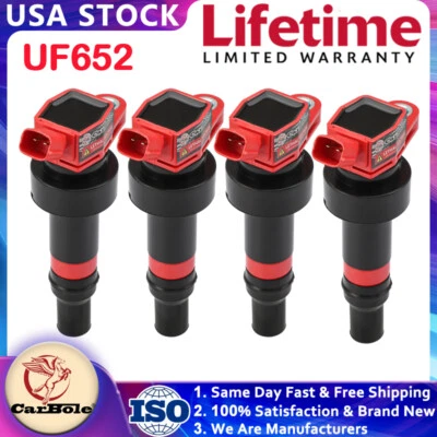 Set of 4 High Performance Ignition Coil for Hyundai Accent Veloster 1.6L Kia Rio - Image 1 of 4