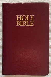THE HOLY BIBLE - NEW INTERNATIONAL VERSION * 2001 Zondervan MAROON w/ GILT EDGE - Picture 1 of 6
