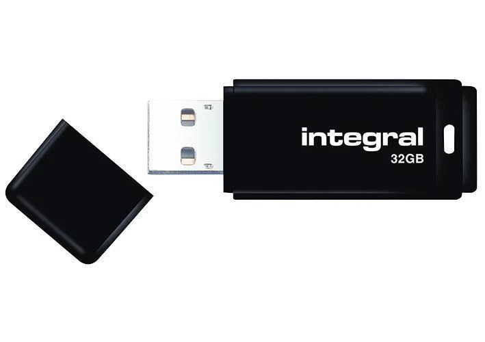 USB Nero 2.0 Flash Drive, 32GB - INFD32GBBLK - Immagine 1 di 1