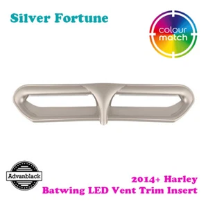 Silver Fortune Batwing LED Vent Trim Insert fit 14+ Harley Touring - Foto 1 di 6