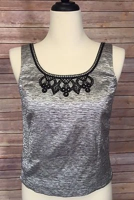 Nipon Boutique Size 6 Tank Shell Cami Sleeveless Gray - Imagem 1 de 4