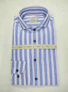 Camisa DIGEL, manga larga Modern Fit, TALLA 40,42 blanca con rayas azules, PVP 79,95 € - Imagen 1 de 4