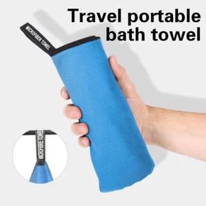 Sports Towel Portable Sweat Absorbent Swimming Double Sided Fleece Quick Dry - Picture 1 of 24