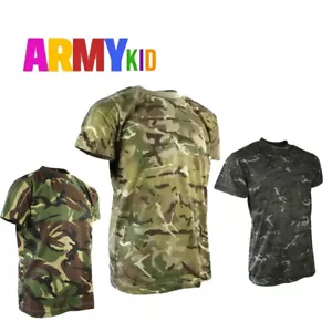MAGLIETTE MIMETICHE KOMBAT UK KIDS ARMY età da 3 a 13 Black Cam | MTP | Woodland - Foto 1 di 1