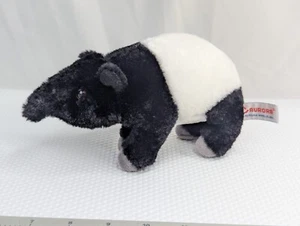 Peluche Aurora Tapir Nero Bianco 4 Pollici Peluche Giocattolo - Foto 1 di 7