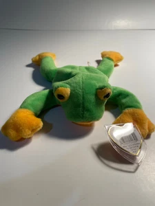 TY BEANIE BABY SMOOCHY THE FROG CON ETIQUETA 1997 NUEVO - Imagen 1 de 8