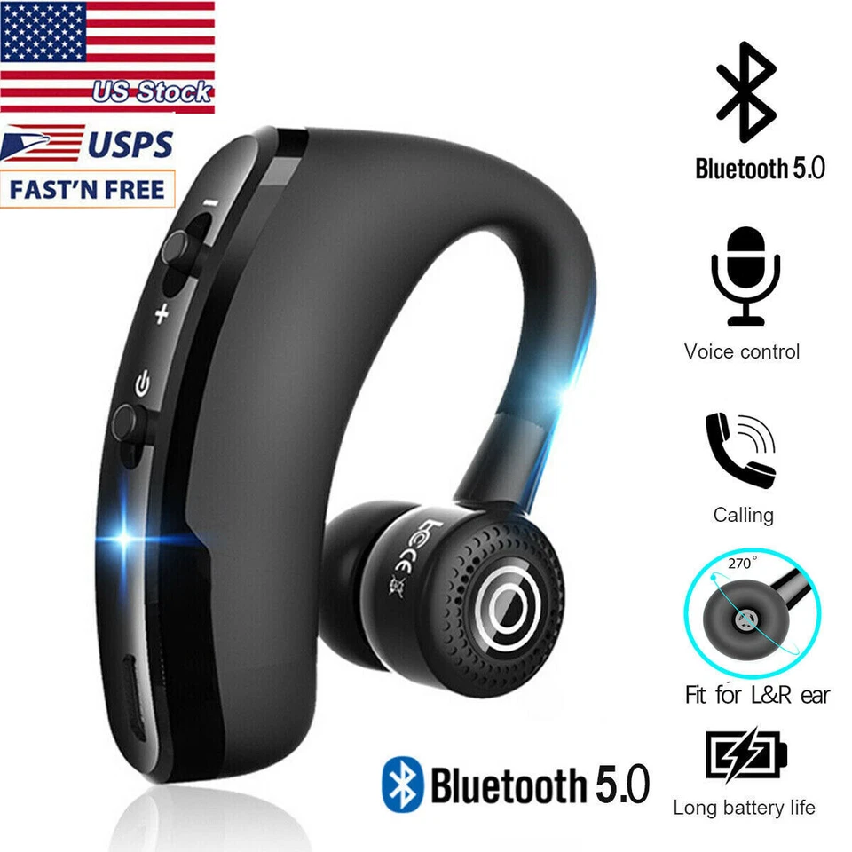 Fone de Ouvido Trucker Sem Fio Bluetooth 5.1 Fone de Ouvido Microfone Duplo Fone de Ouvido Cancelamento de Ruído - Imagem 1 de 1