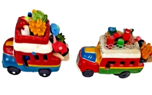 Südamerika Volkskunst Bus Chiva Ton/Terrakotta Markt Passagier Obst produzieren - Bild 1 von 14