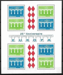 Monaco 1984 Yvert S/S 28 Europa CEPT MNH VF - Foto 1 di 1