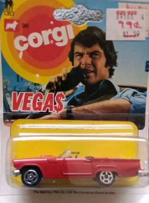 Vintage 1980 Corgi 'Vegas' Ford Thunderbird MOC #96 SEALED red - Image 1 of 4