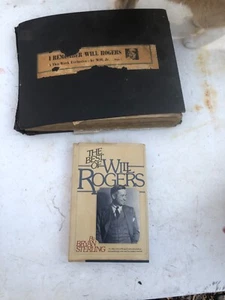 Libro de recortes de colección raro único en su clase Will Rogers artículos de recuerdos libro deAth - Imagen 1 de 19