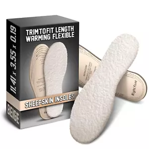 Mens Shoe Insoles Winter Warm Shoe Insert - Warming Insoles for Women Boots Mens - Picture 1 of 12