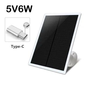 Solar Panel for Type C/USB Power CCTV Camera Security Cam Battery Charger 6W 5V - Picture 1 of 2