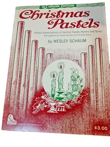 Vintage Christmas Pastels 1970 Schaum Organ music song book GUC - Picture 1 of 6