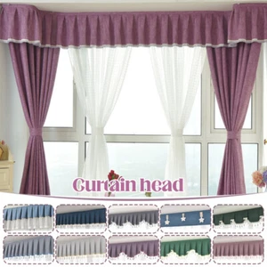 Window Drape Valance European Swags W/tassel Self Adhesive Shade Curtain Head - Bild 1 von 42