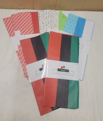 Holiday Birthday Themed Tissue Paper Packing Crafting 200 Sheets 16.5x24" - Image 1 of 4