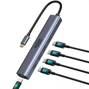 10Gbps USB C Hub, 5 Ports USB C Splitter with 100W Power Delivery, USB C to - Picture 1 of 7
