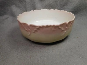 DE COLECCIÓN LIMOGES FRANCIA 9" PLATO PARA SERVIR BLANCO A ROSA N/R - Imagen 1 de 5