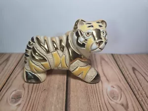 Artesania Rinconada Tiger #727 By De Rosa Uruguay Gold Silver Anniversary - Picture 1 of 9