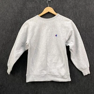 Champion Reverse Weave Youth Large Pullover Sweatshirt Light Grey Marle Fleece - Picture 1 of 9