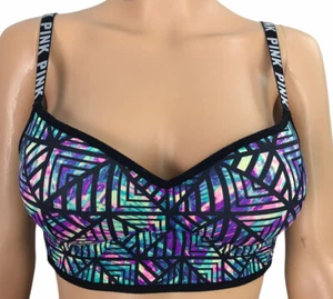Victorias Secret PINK Bralette logo cage back push up bra Small - Picture 1 of 5