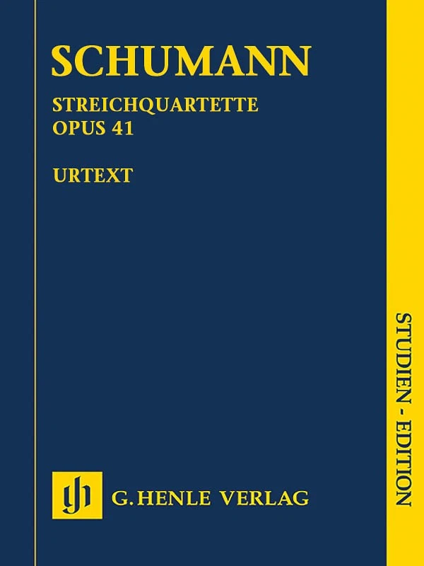 Study Score for Schumann String Quartets Op 41 Classical Music Henle Urtext Book - Image 1 of 1