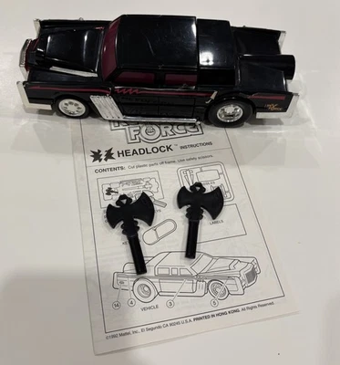 Vintage 1992 Mattel Hot Wheels Key Force Black Lincoln Headlock - Manual + 2 chaves - Imagem 1 de 4