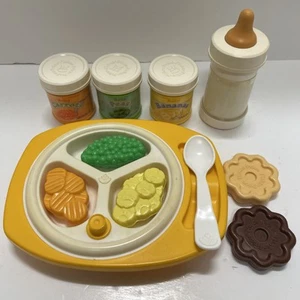 Vintage Fisher Price Spaß mit Essen Babys Mahlzeiten mehrteiliges Spielset - Bild 1 von 12