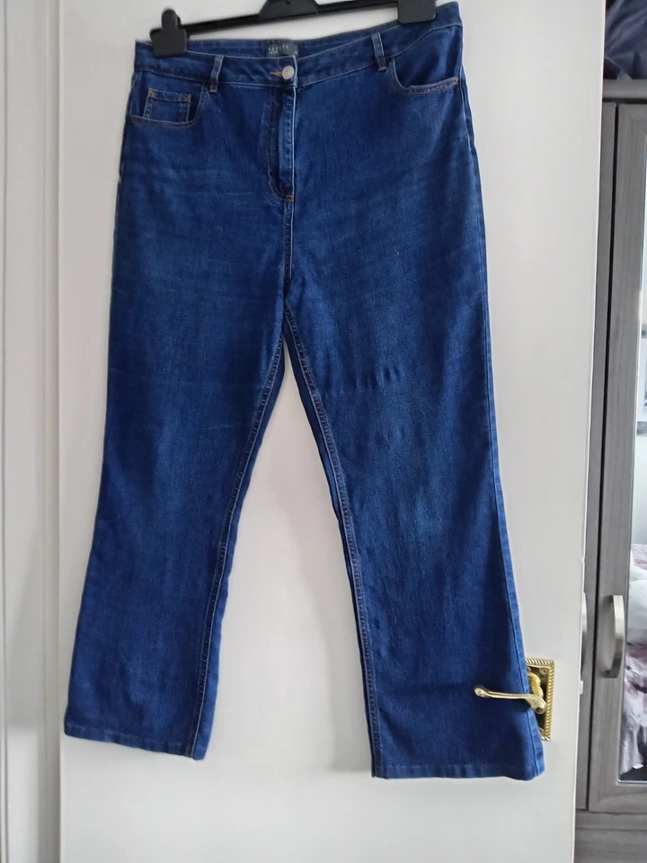 Ladies Blue Stretch Jeans By Papaya Size 16 - Image 1 of 3