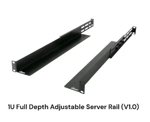 Tecmojo 1U Universal Rack Mount Rails,4-Post Server Rack Shelf Rail with 20.9"-3 - Picture 1 of 10