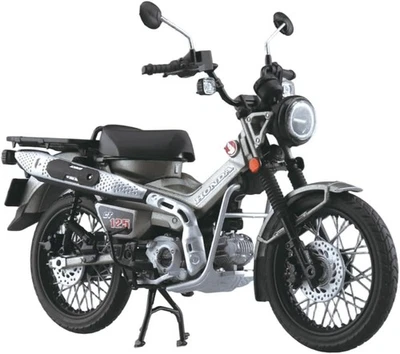 Honda CT125 Hunter Cub Matte Armored Silver Metallic Diecast Model, Pre-painted - Image 1 of 4
