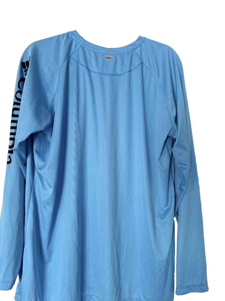 Camisa de pesca Columbia PFG manga larga para mujer 2XL logotipo azul claro Foto 1 de 4