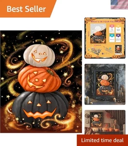 Komplettes Halloween Malen nach Zahlen für Erwachsene - 16x20 Kürbis Leinwand DIY Kit - Bild 1 von 9
