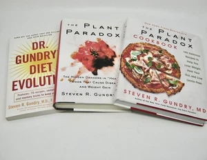 3 Books by Steven R Gundry Plant Paradox, Plant Paradox Cookbook, Diet Evolution - Picture 1 of 11