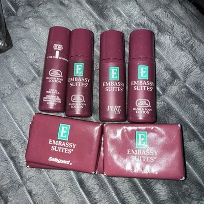 Lote de 8 champú loción jabón 825 vintage Embassy Suites Travel nuevo Vidal Sassoon Foto 1 de 2