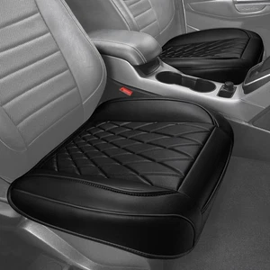 2 Pack Leather Front Car Seat Covers, Bottom Seat Covers Full Wrapped with St... - Picture 1 of 7