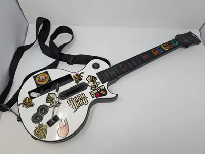 Nintendo Wii Guitar Hero Controller Gibson Les Paul RedOctane con cinturino - testato - Immagine 1 di 4