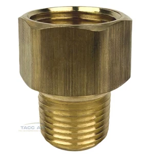 Adaptador reductor de latón 1/2" hembra X 3/8" macho NPT accesorio reductor de tubería - Imagen 1 de 5