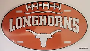 Insegna Decorazione Dormitorio Targa Ovale Texas Longhorns University College Football - Foto 1 di 1