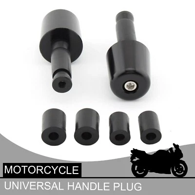 Motorcycle 7/8'' Handle Bar End Heavy Weight Vibration Reducing Grip Plug Black - image 1 of 4