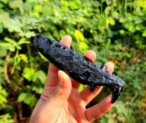 Cuchillo de obsidiana negra Athame obsidiana hombre cuchillo hecho a mano piedras preciosas regalo para ella - Imagen 1 de 5