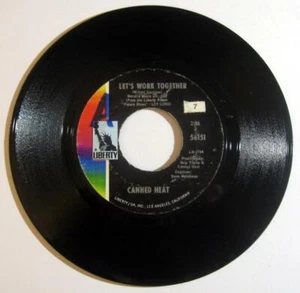 CANNED HEAT Let's Work Together ~ 1970 45rpm Record - Picture 1 of 1