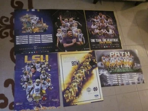 LSU TIGERS FOOTBALL POSTER LOT of 6 BOWLS 2019 NATTY 2022 2023 JOE BURROW ๐ฏ - Picture 1 of 4