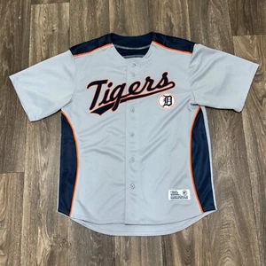 Detroit Tigers Baseball Jersey Men's Large Gray Embroidered MLB Blank Dynasty - Picture 1 of 7