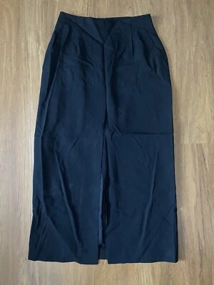 Falda Lápiz Larga Negra 100% Lana Escada Margaretha Ley De Colección Talla 38 Foto 1 de 4