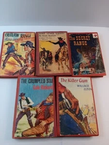 Vintage Hardcover Western Novels x5 -Lee Denver, Wallace Elton + more - Picture 1 of 24