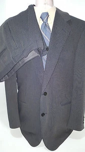 CANALI Mens 2 Piece Pants Suit Blazer Jacket Coat Size 40R Blue Beige Pinstripe - Picture 1 of 12