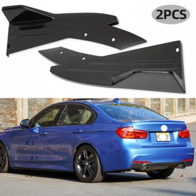 For BMW F30 F31 F32 F33 F22 Gloss Black Rear Bumper Splitter Diffuser Canards Foto 1 de 4
