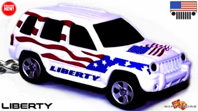 🎁 🇺🇸 🆕 LLAVERO MUY RARO BLANCO JEEP LIBERTY PERSONALIZADO Edición Limitada 💕GRAN GIF💕🎁 Foto 1 de 4